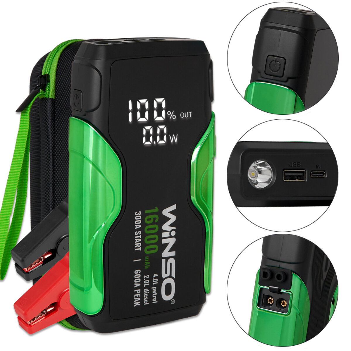 Бустер (пусковий пристрій) Winso Jump Starter 300A/600A 16000mAh 140310 (140310) дивитися фото №7
