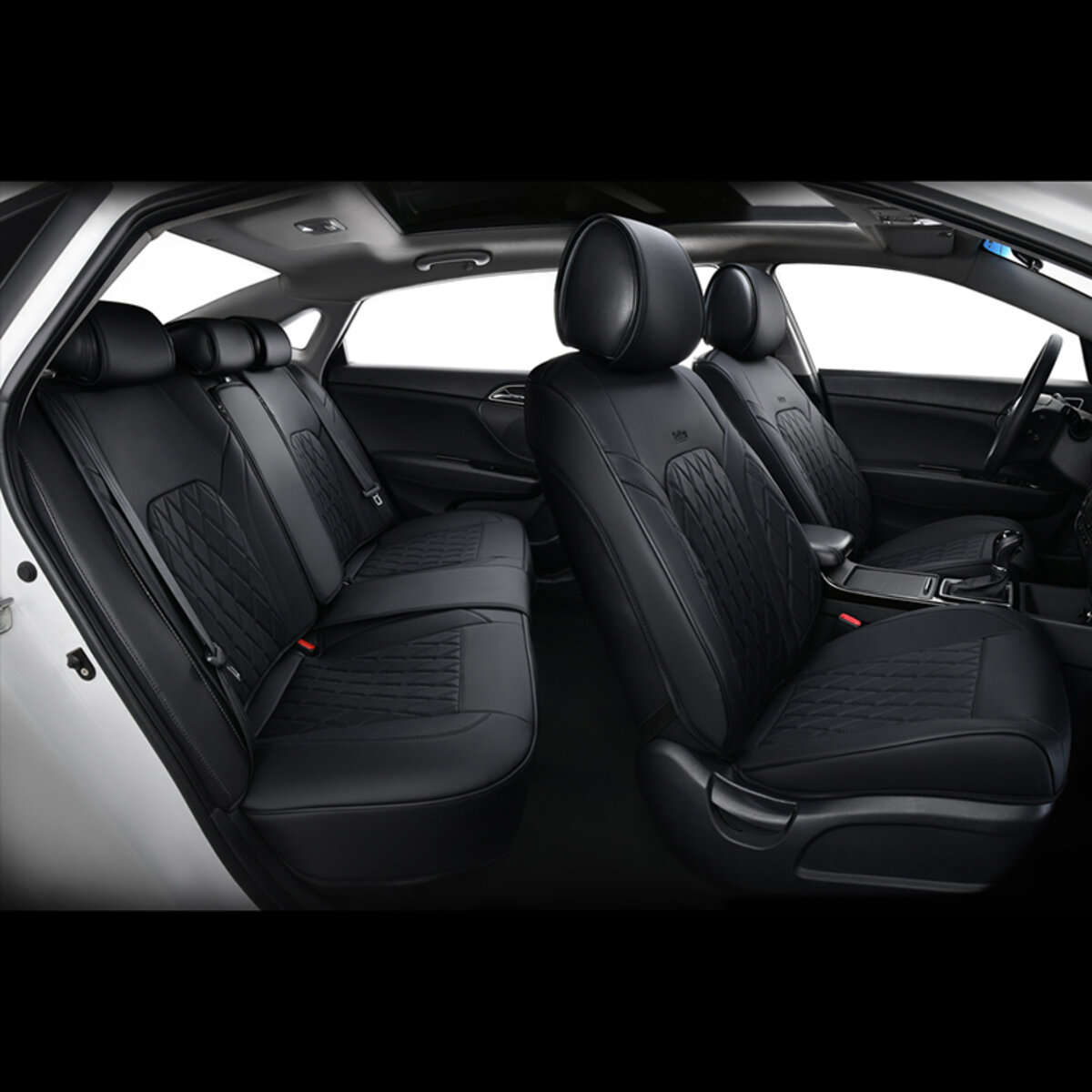 Комплект, 3D чохли для сидінь BELTEX Malibu, black (BX88100) дивитися фото №2