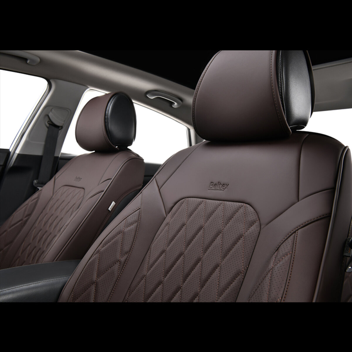 Комплект, 3D чохли для сидінь BELTEX Malibu, coffee (BX88300) дивитися фото №4