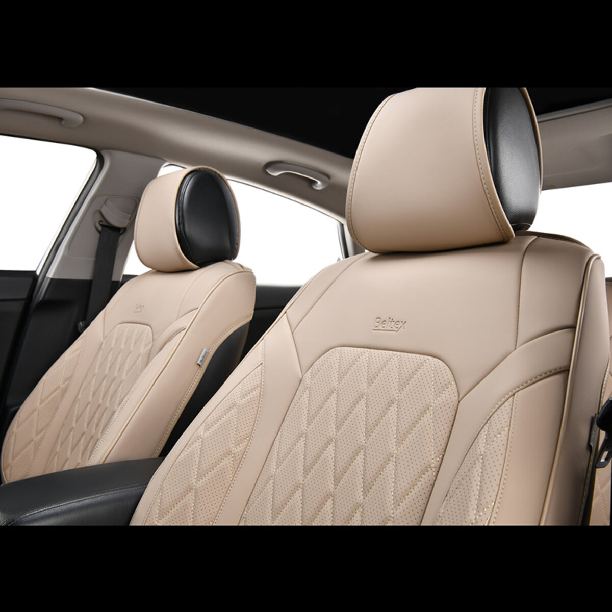 Комплект, 3D чохли для сидінь BELTEX Malibu, beige (BX88500) дивитися фото №4