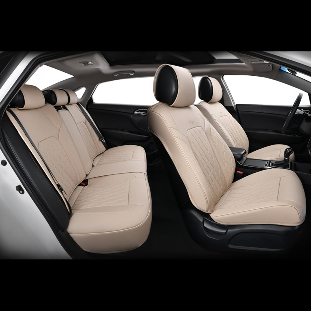 Комплект, 3D чохли для сидінь BELTEX Malibu, beige (BX88500) дивитися фото №2