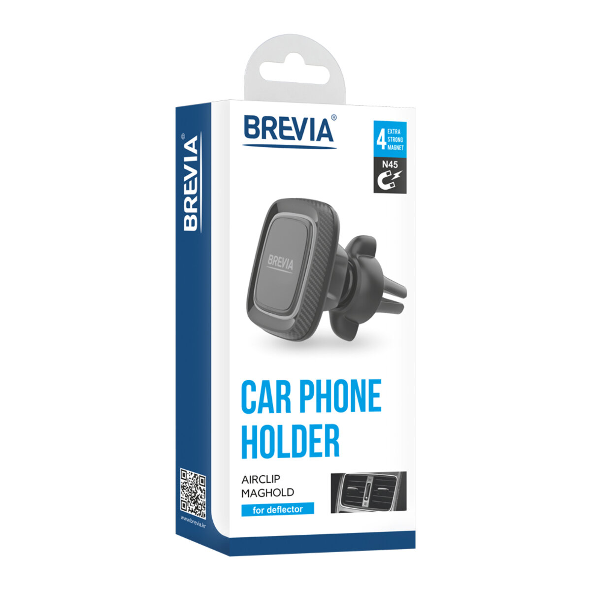 Тримач в машину Brevia AirClip MagHold на дефлектор, магнітний, 4 магніти (48100) дивитися фото №2