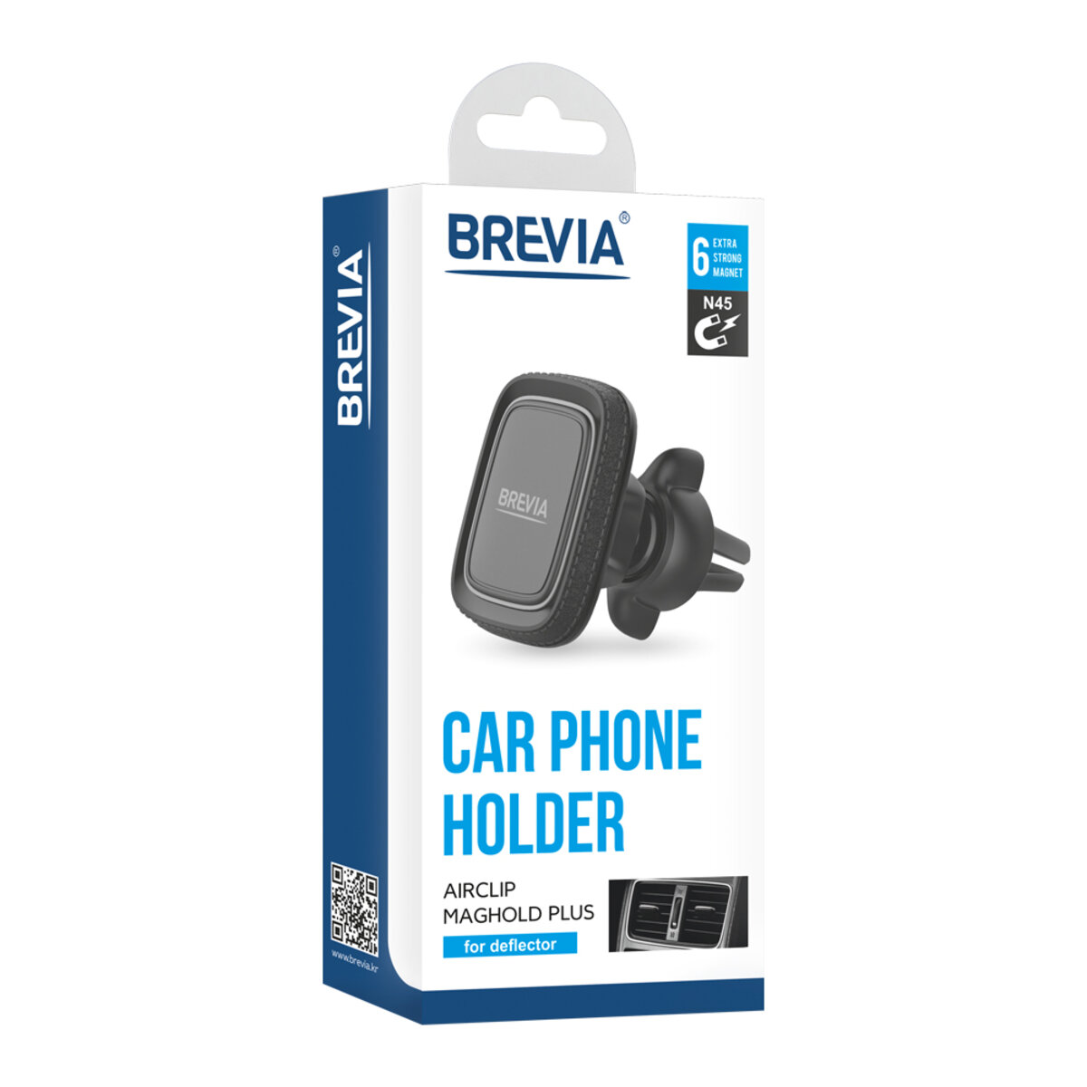 Тримач в машину Brevia AirClip MagHold Plus на дефлектор, магнітний, 6 магнітів (48105) дивитися фото №2