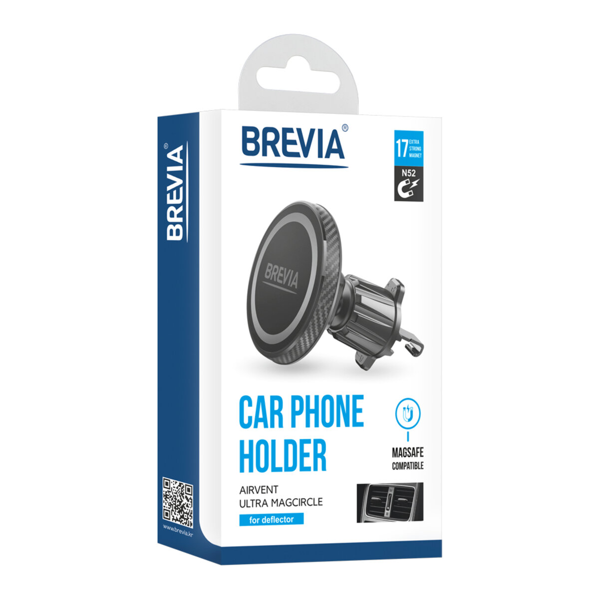 Тримач в машину Brevia AirVent Ultra MagCircle на дефлектор, магнітний Magsafe (48010) дивитися фото №2