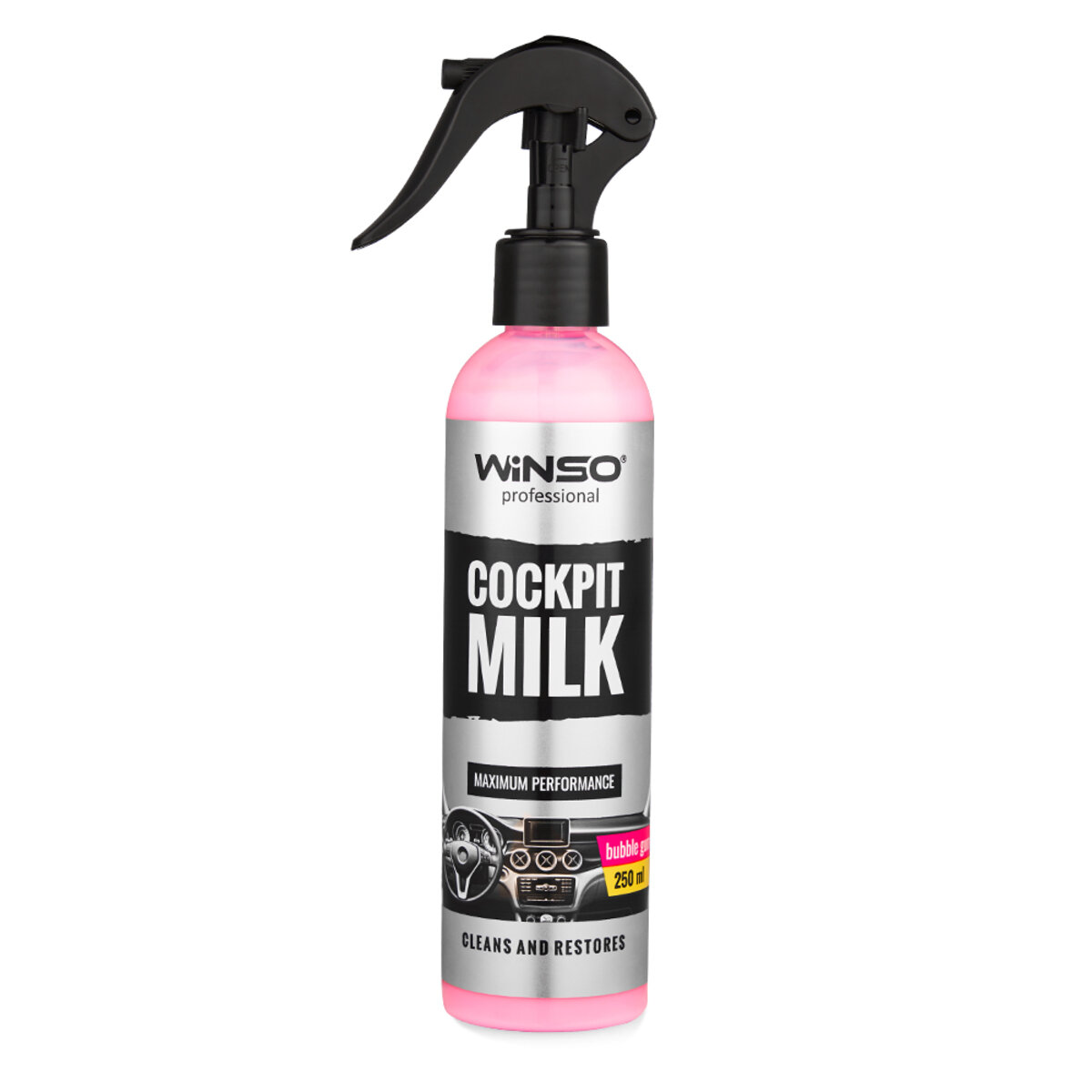 Поліроль-молочко для панелі приладів Winso Cockpit Milk Bubble Gum, 250мл (825011) дивитися фото №1