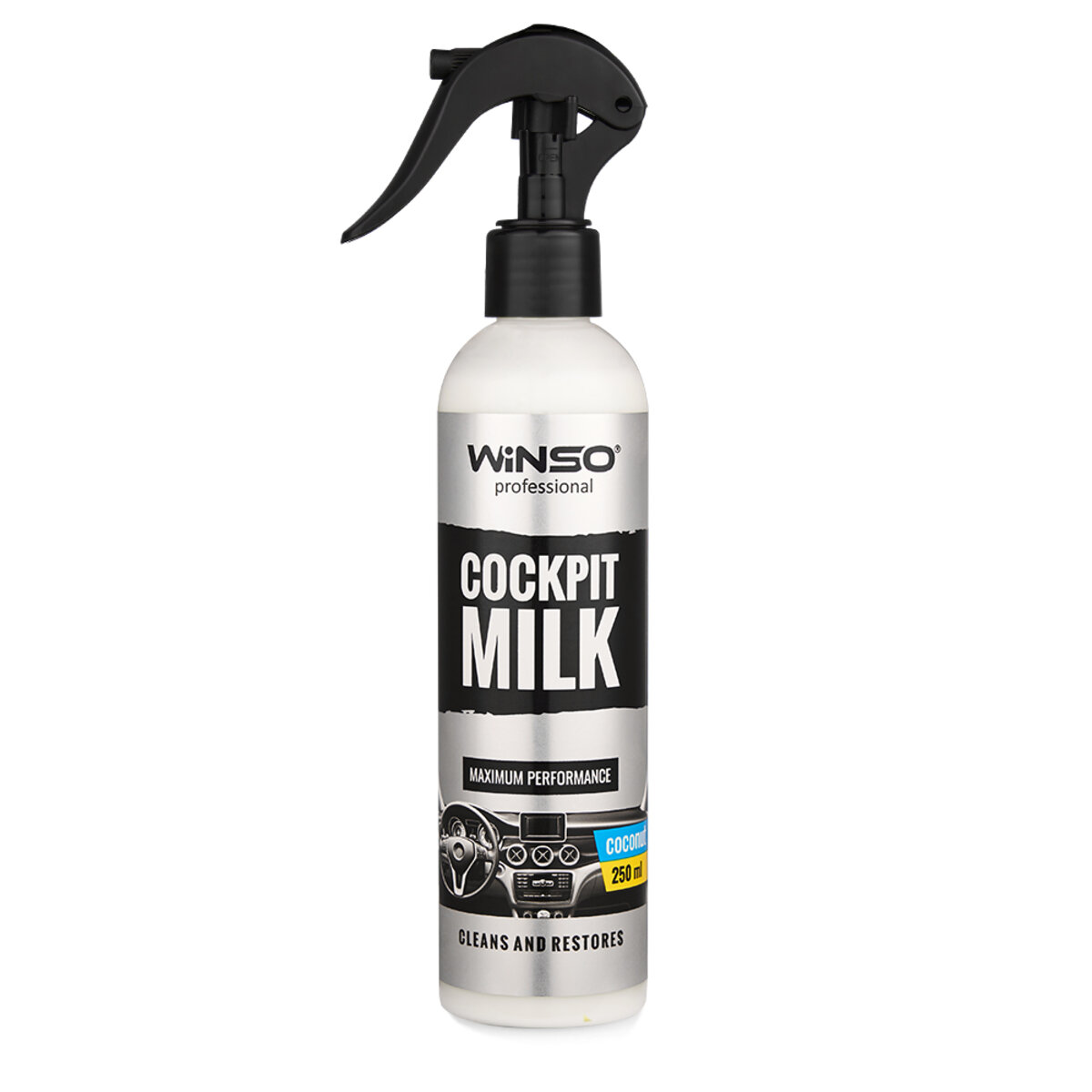 Поліроль-молочко для панелі приладів Winso Cockpit Milk Coconut, 250мл (825015) дивитися фото №1