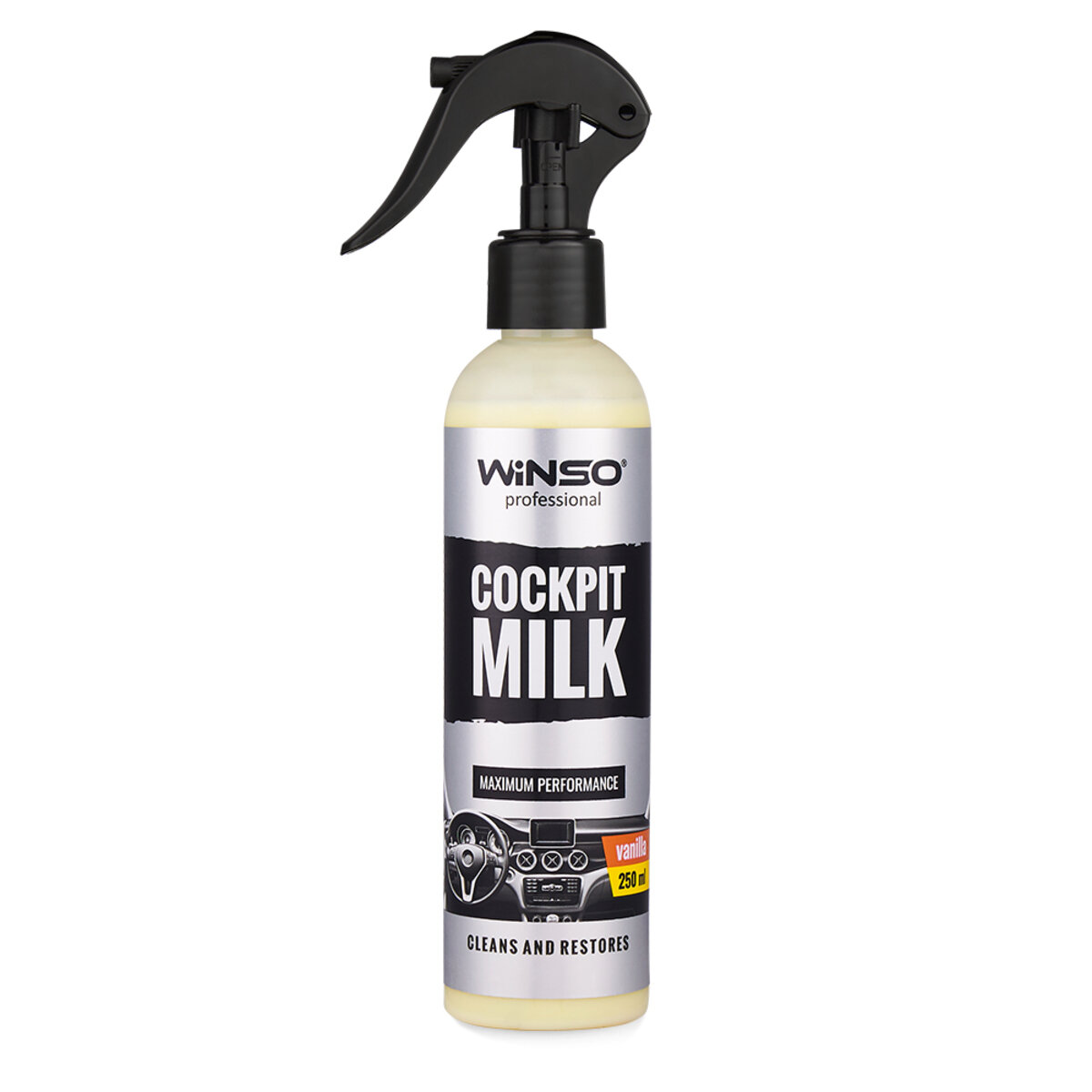 Поліроль-молочко для панелі приладів Winso Cockpit Milk Vanilla, 250мл (825012) дивитися фото №1