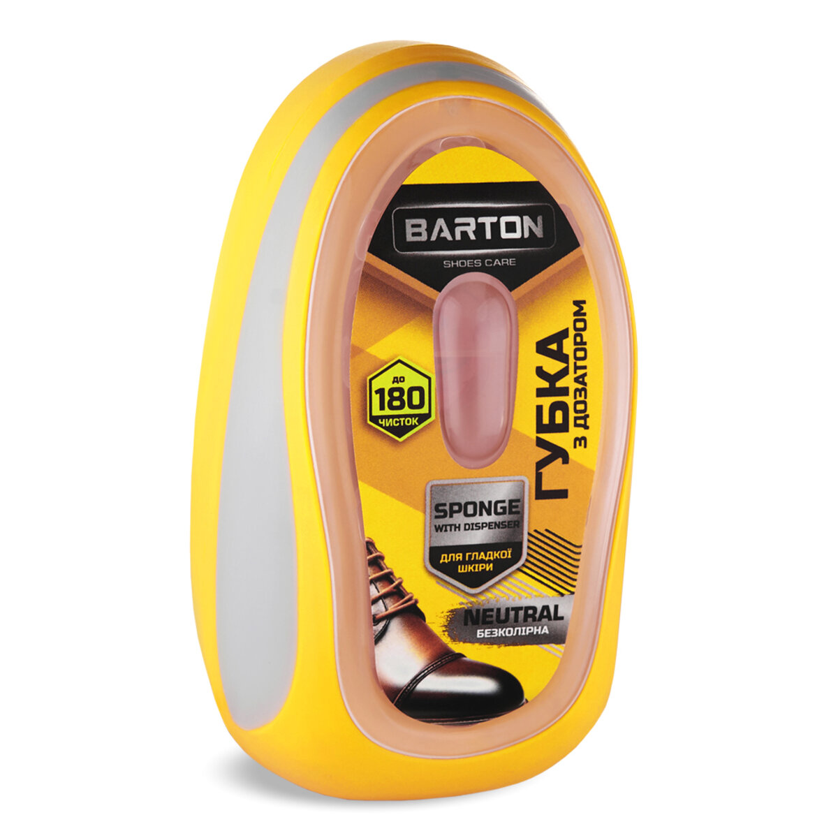 Губка з дозатором Barton для взуття із гладкої шкіри, безбарвна (BR20526) дивитися фото №1