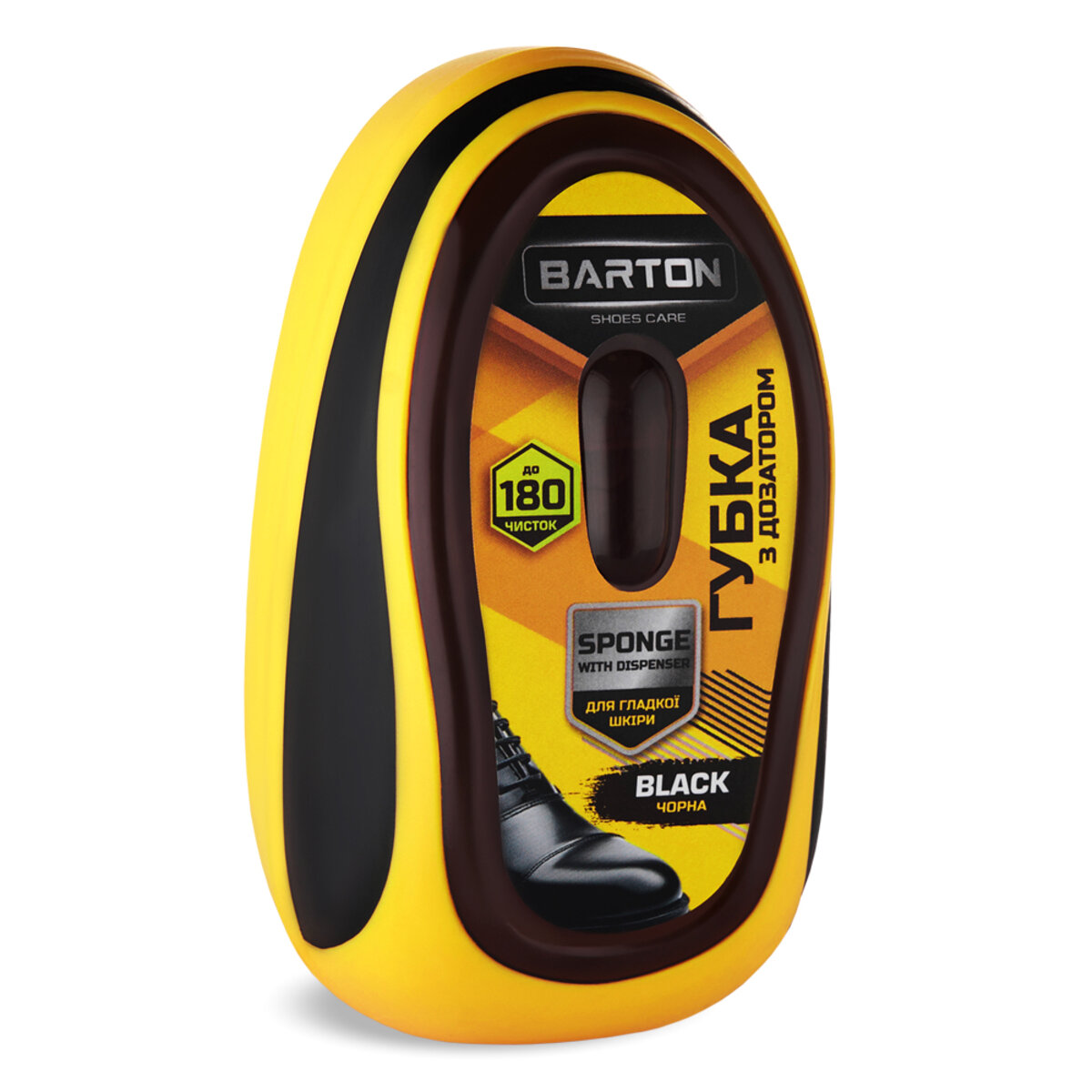 Губка с дозатором Barton для обуви из гладкой кожи, черная (BR20519) смотреть фото №1