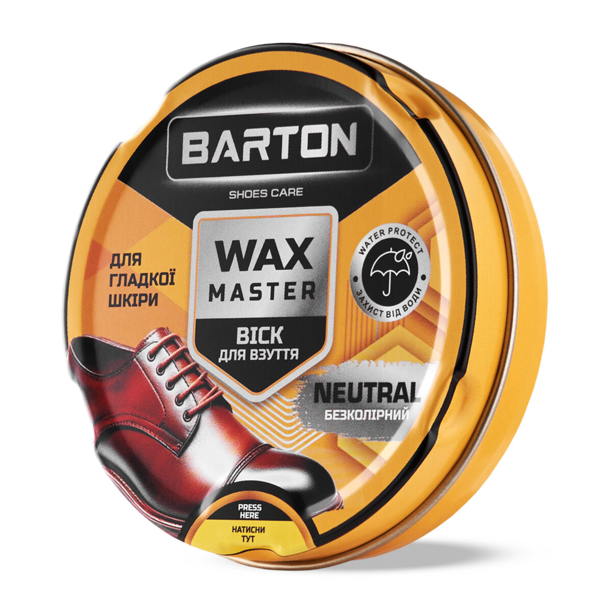 Віск для взуття Barton з аплікатором безбарвний 75мл (BR20465) дивитися фото №1