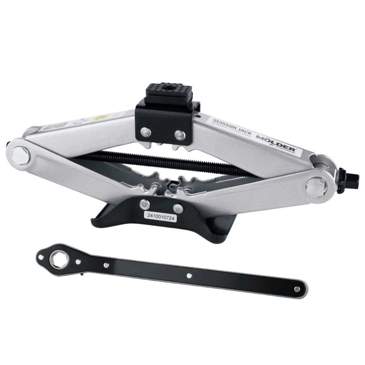 Домкрат ромбовий Molder 2т 120-413мм гумова подушка, з трещіткою (MA32025) дивитися фото №1