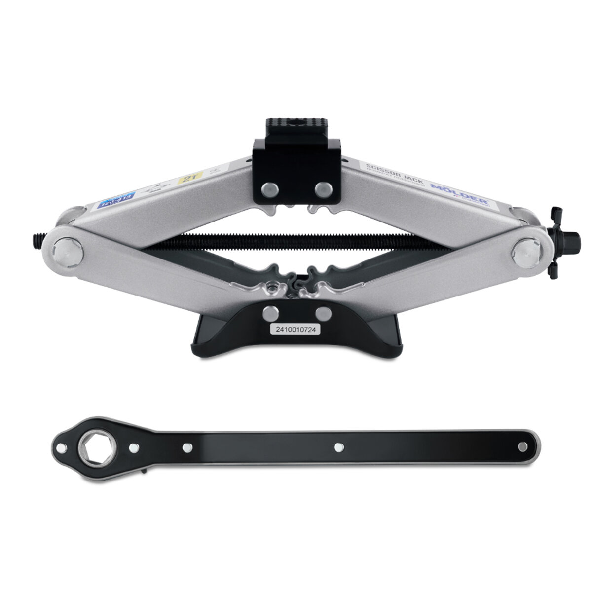 Домкрат ромбовий Molder 2т 120-413мм гумова подушка, з трещіткою (MA32025) дивитися фото №3