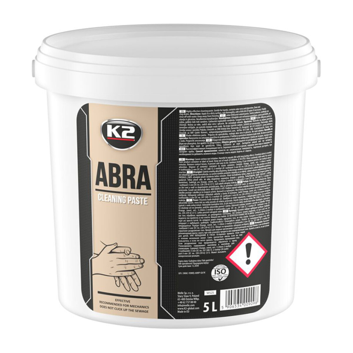 Паста для миття рук K2 Abra лимон 5л (W525) дивитися фото №1