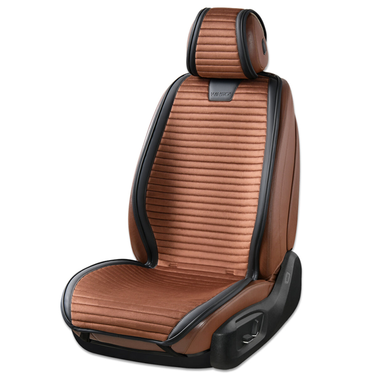 Преміум накидки для передніх сидінь Winso Pro СARRERA, coffee-black 2шт. (400410) дивитися фото №1