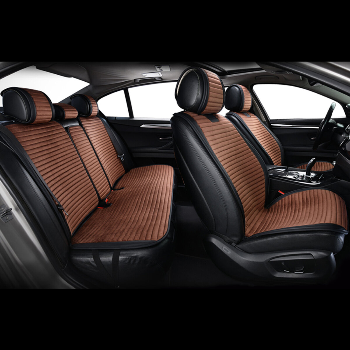 Комплект преміум накидок для сидінь Winso Pro СARRERA, coffee-black (400400) дивитися фото №2