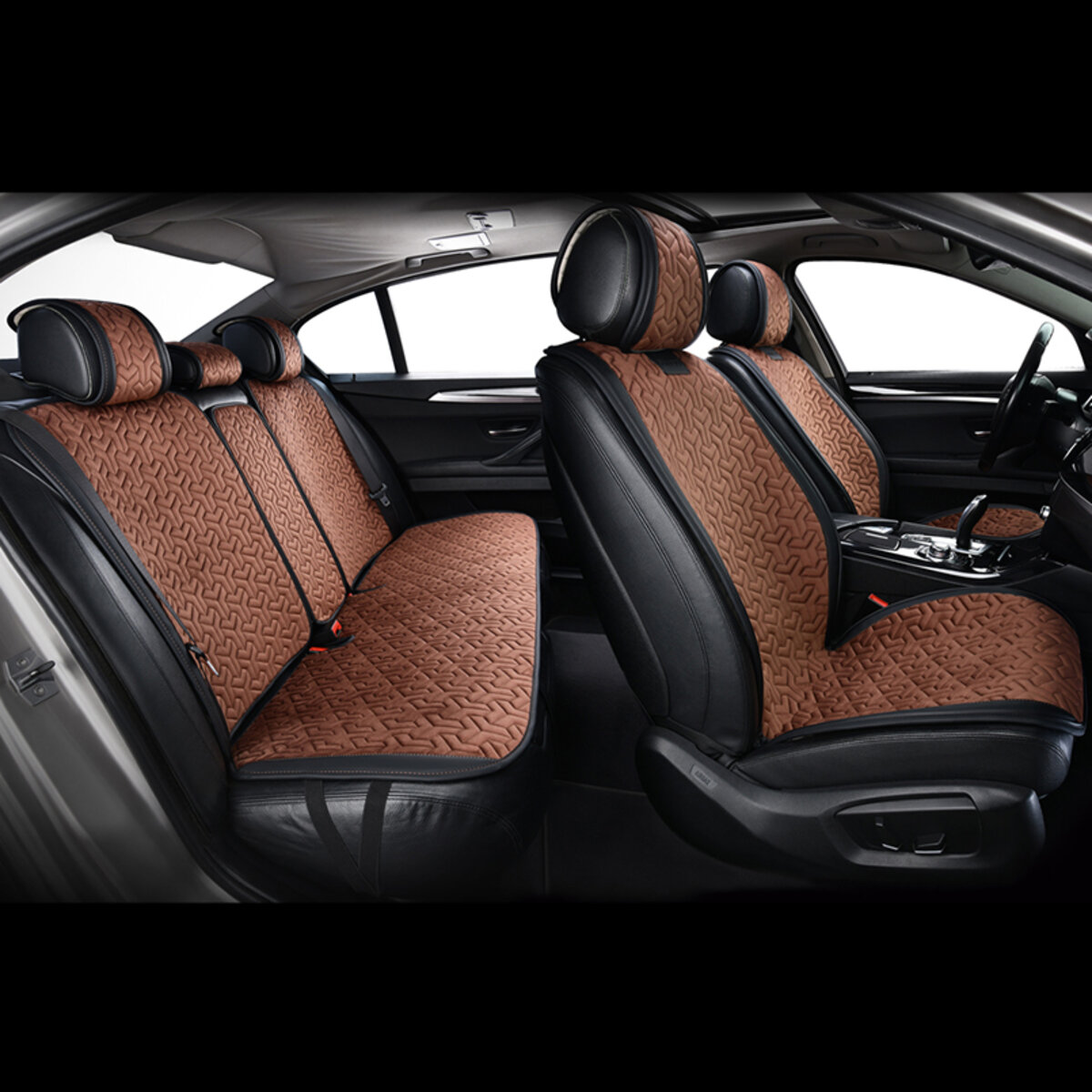 Преміум накидки для передніх сидінь Winso Pro DELTA, coffee-black 2шт. (420410) дивитися фото №2