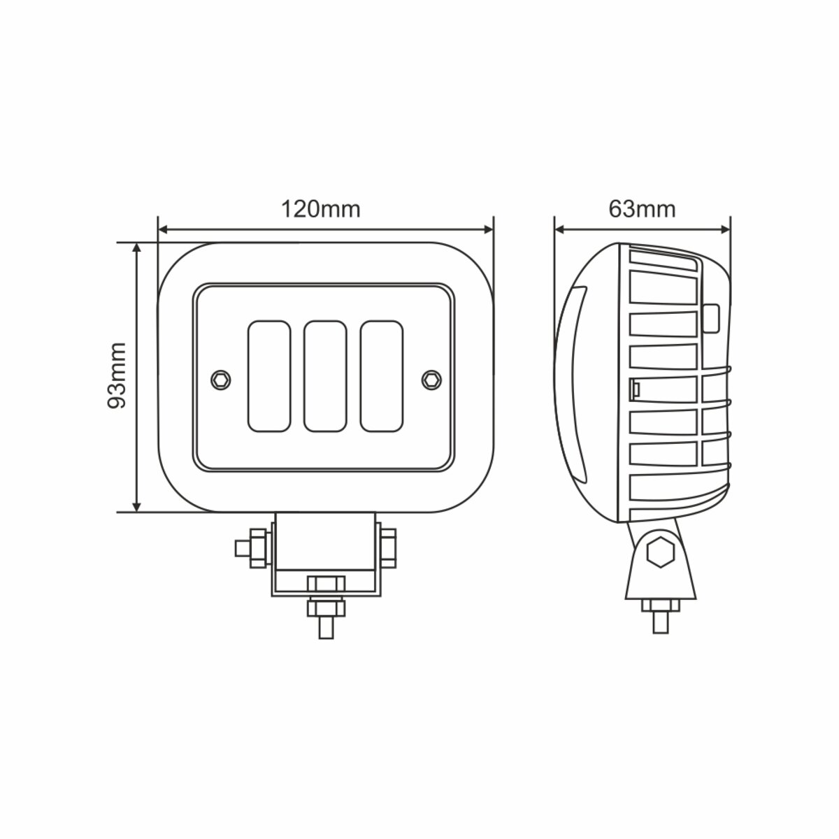 Фара світлодіодна Brevia 10-30V, 30W (3x10W), 2700Lm, CSP1860DE 1шт (10660QLX1) дивитися фото №6
