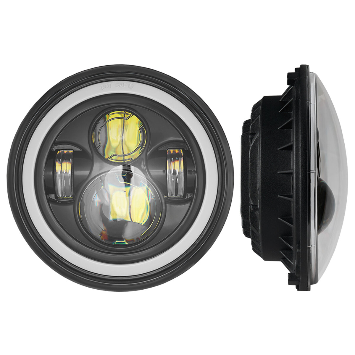 Фара світлодіодна Brevia 60W (4x5W ETI+DRL), 4800Lm/2160Lm, 6000K, 177x70мм 1шт (60160HLX1) дивитися фото №2