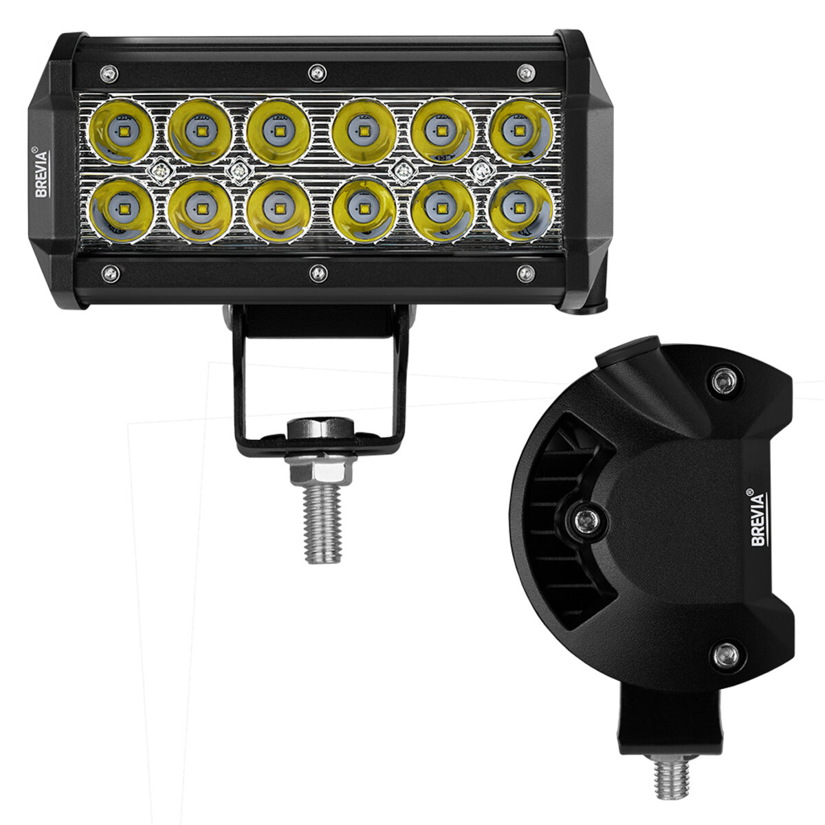 Фара світлодіодна Brevia CREE Spot 10-30V, 36W (12x3W), 3000Lm, 1шт (10712SX1) дивитися фото №2
