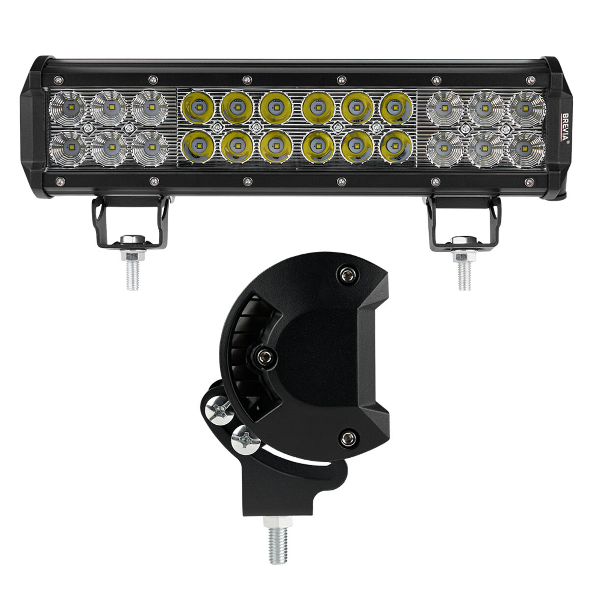 Фара світлодіодна Brevia CREE Combo 10-30V, 72W (24x3W), 6000Lm, 1шт (10724CX1) дивитися фото №2