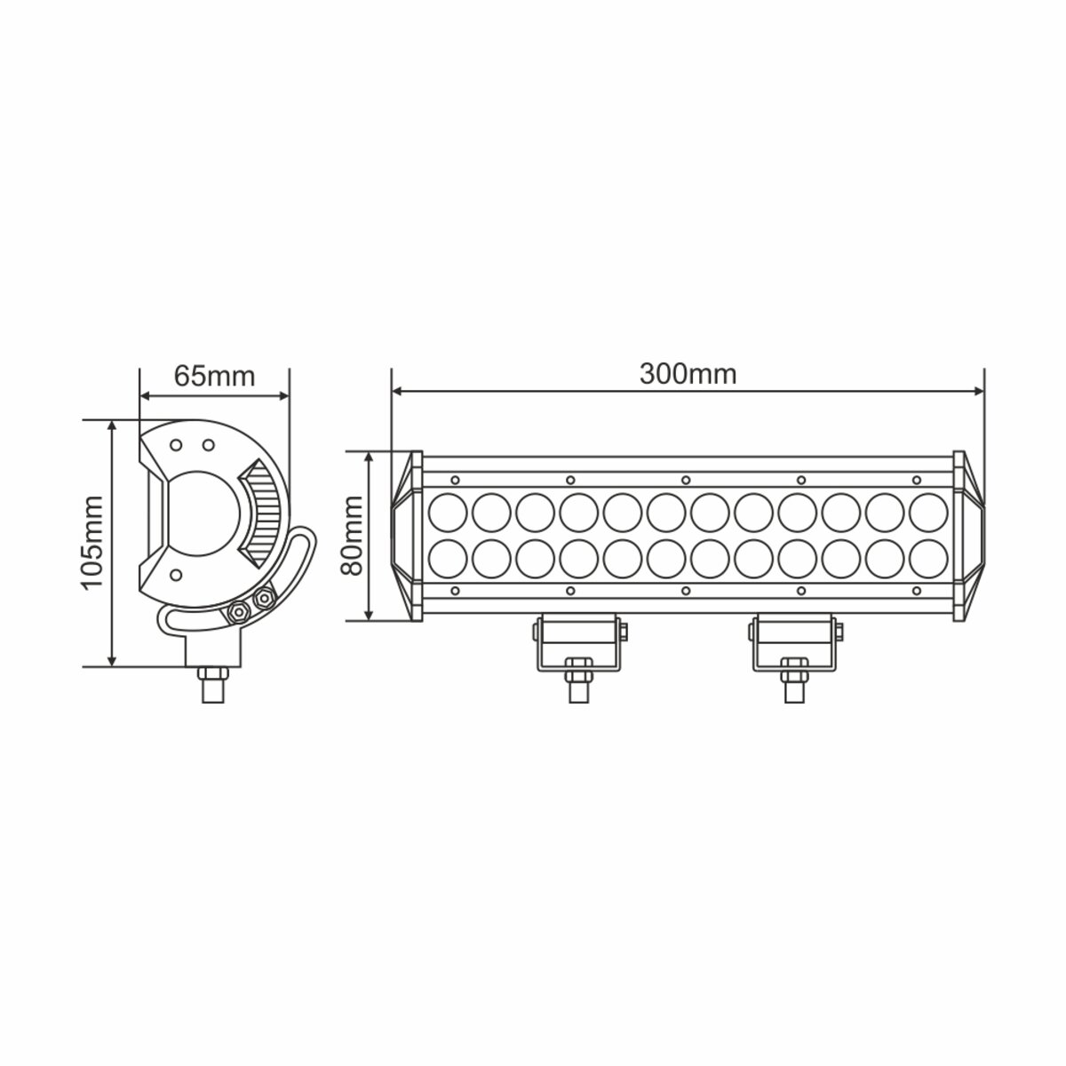 Фара світлодіодна Brevia CREE Flood 10-30V, 72W (24x3W), 6000Lm, 1шт (10724FX1) дивитися фото №6