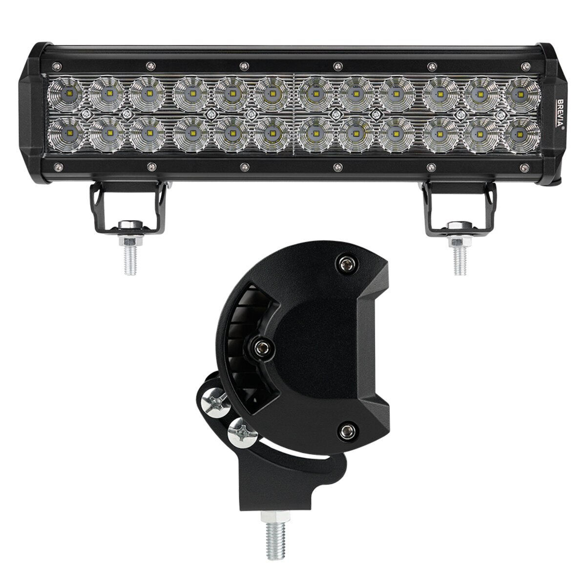 Фара світлодіодна Brevia CREE Flood 10-30V, 72W (24x3W), 6000Lm, 1шт (10724FX1) дивитися фото №2