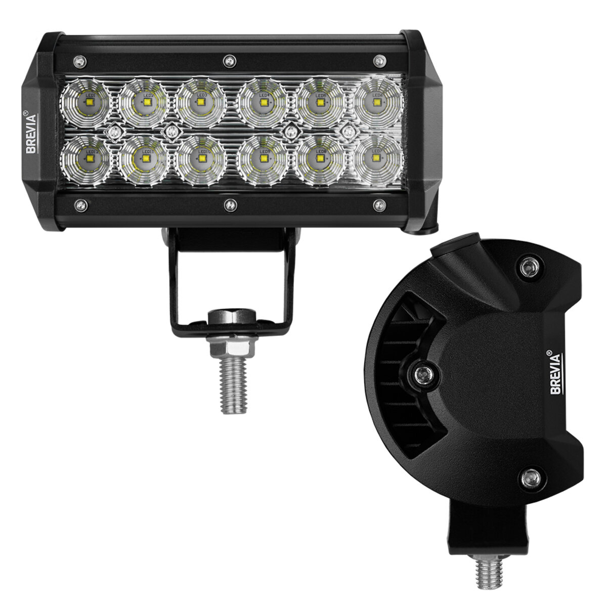 Фара світлодіодна Brevia CREE Flood 10-30V, 36W (12x3W), 3000Lm, 1шт (10712FX1) дивитися фото №2
