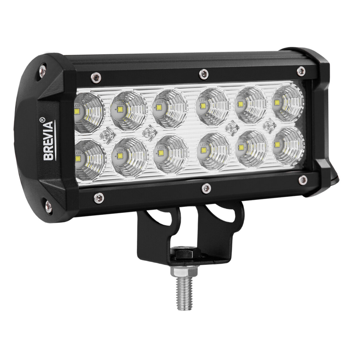 Фара світлодіодна Brevia CREE Flood 10-30V, 36W (12x3W), 3000Lm, 1шт (10712FX1) дивитися фото №1