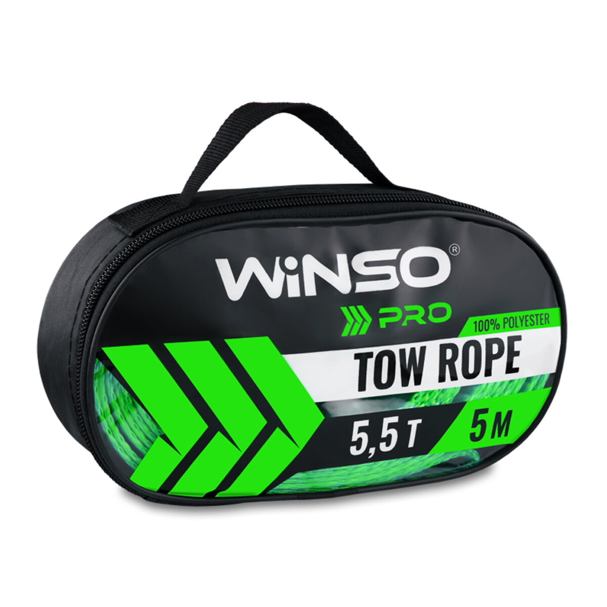 Трос буксирувальний стрічковий Winso Pro, 5,5т 5м (130550) дивитися фото №5