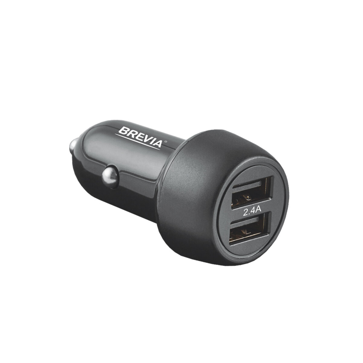 Автомобільний зарядний пристрій BREVIA ePower DualDrive 12W 2xUSB-A чорний (46012DUB) дивитися фото №1