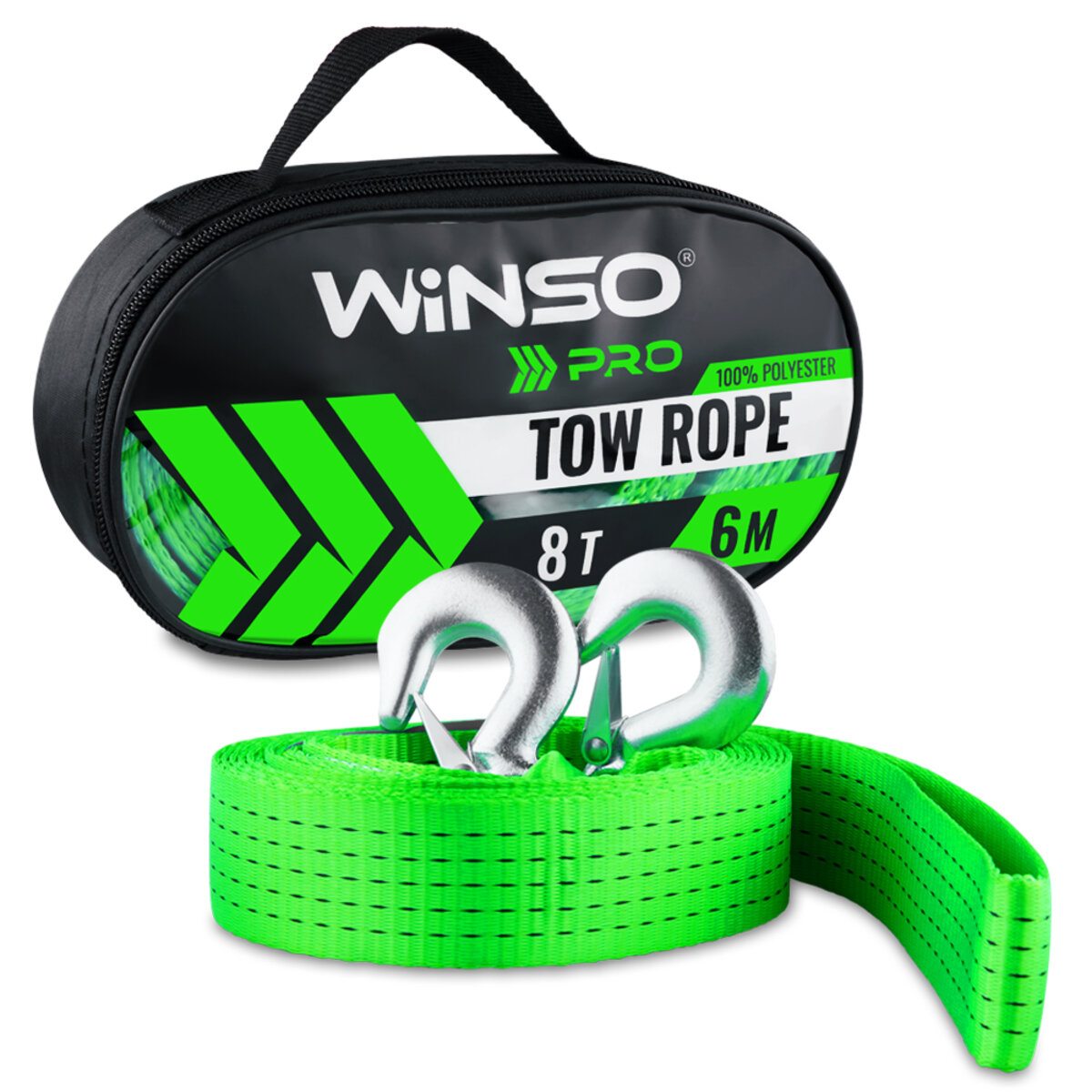 Трос буксирувальний стрічковий Winso Pro, 8т 6м (130850) дивитися фото №1
