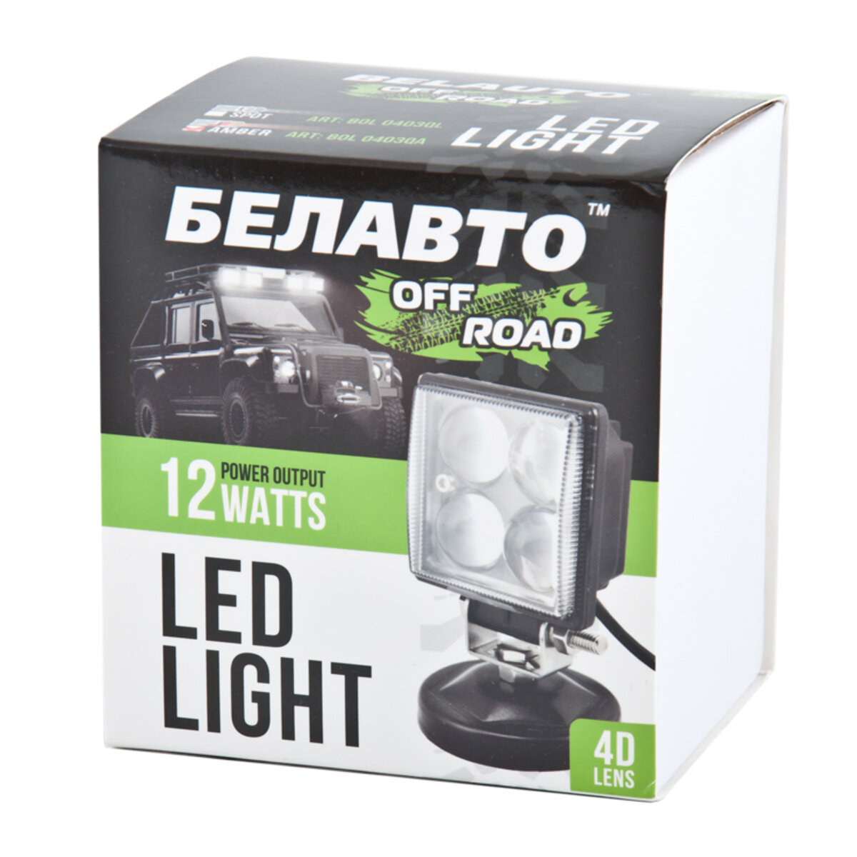 Автолампа світлодіодна BELAUTO EPISTAR Spot LED (4*3w) (BOL0403QL) дивитися фото №3