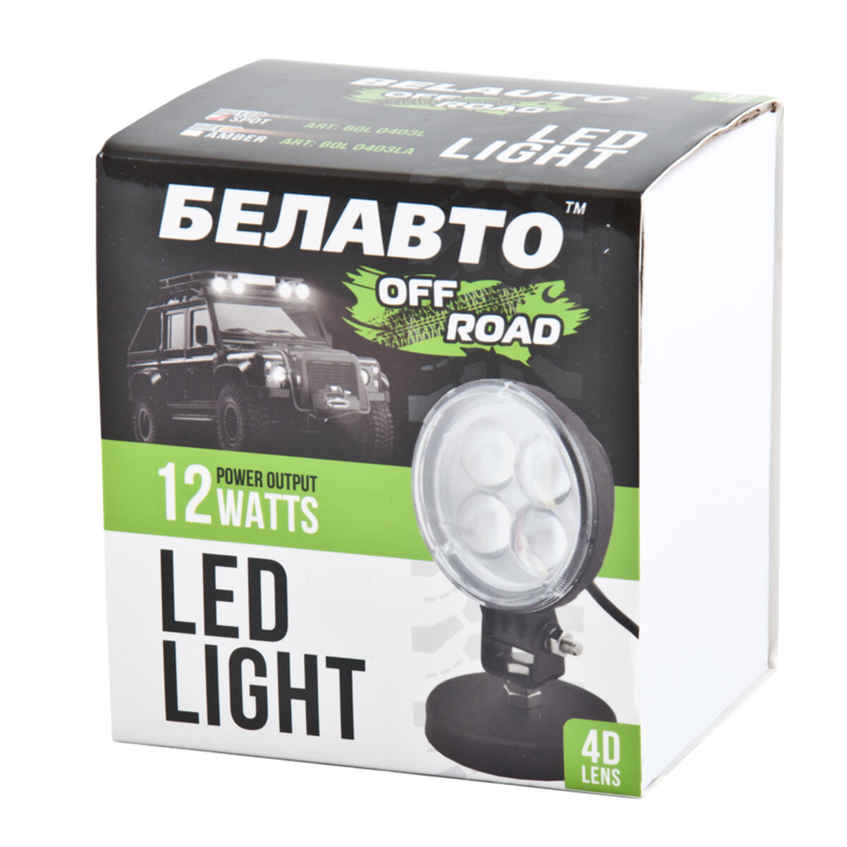 Автолампа світлодіодна BELAUTO EPISTAR Spot LED (4*3w) (BOL0403L) дивитися фото №3