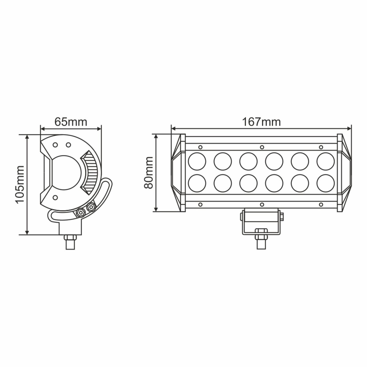 Фара світлодіодна Winso Pro CREE розсіяний 10-30V, 36W (12x3W), 1шт (780910) дивитися фото №8