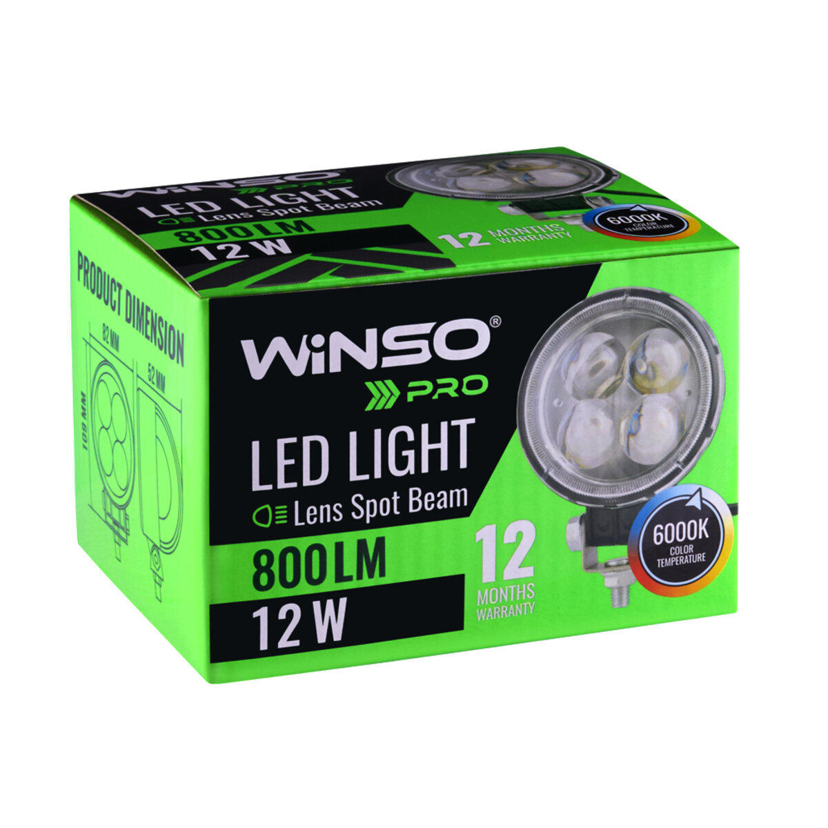 Фара світлодіодна Winso Pro EPISTAR 4D точковий 10-30V, 12W (4x3W), 1шт (780130) дивитися фото №2