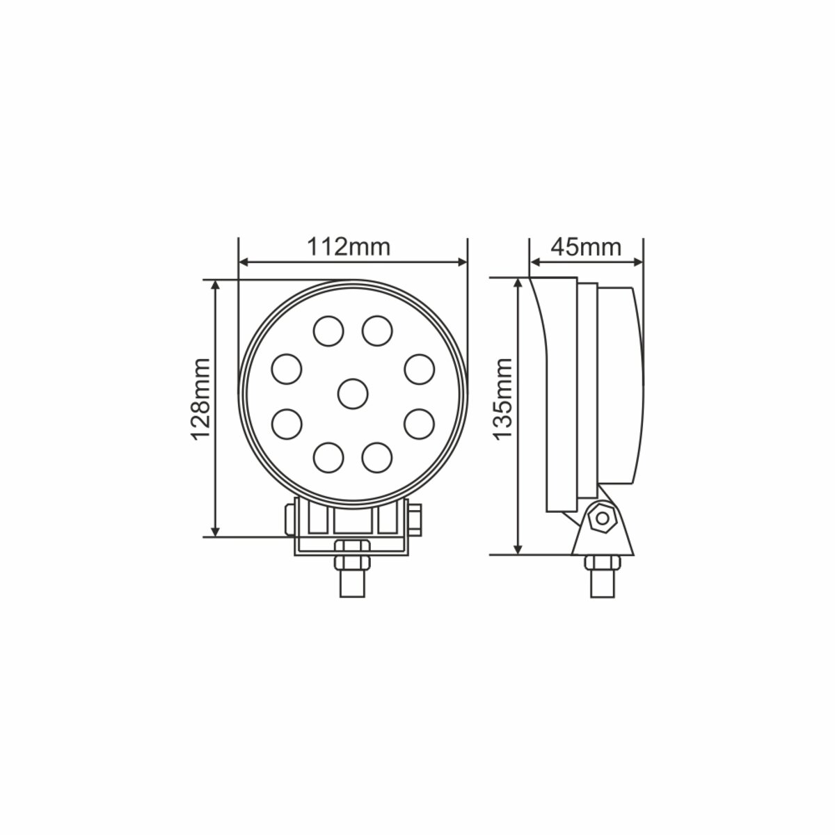 Фара світлодіодна Winso Pro EPISTAR розсіяний 10-30V, 27W (9x3W), 1шт (780610) дивитися фото №8