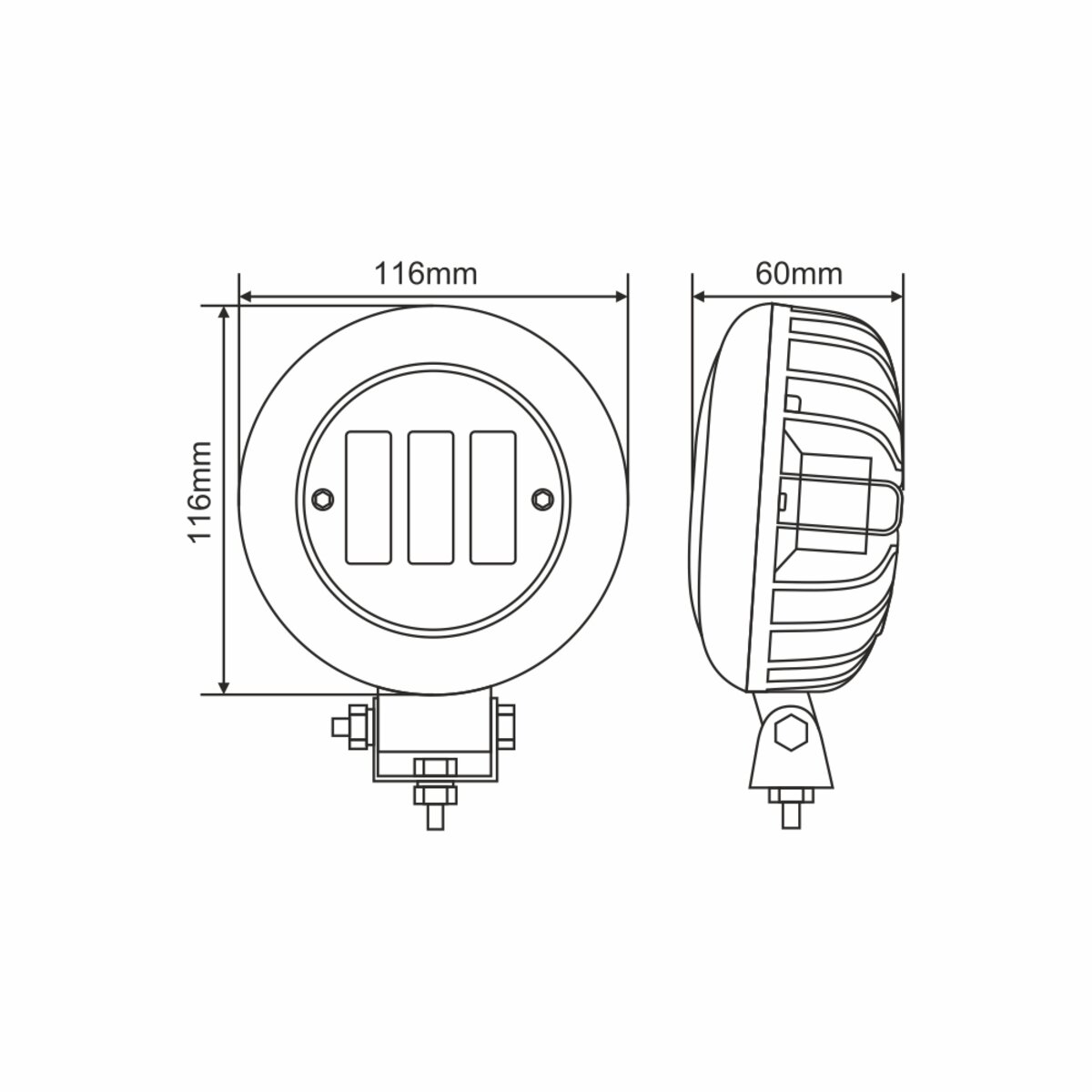 Фара світлодіодна Winso Pro 10-30V, 30W (3x10W), 2700Lm, CSP1860DE 1шт (780770) дивитися фото №8