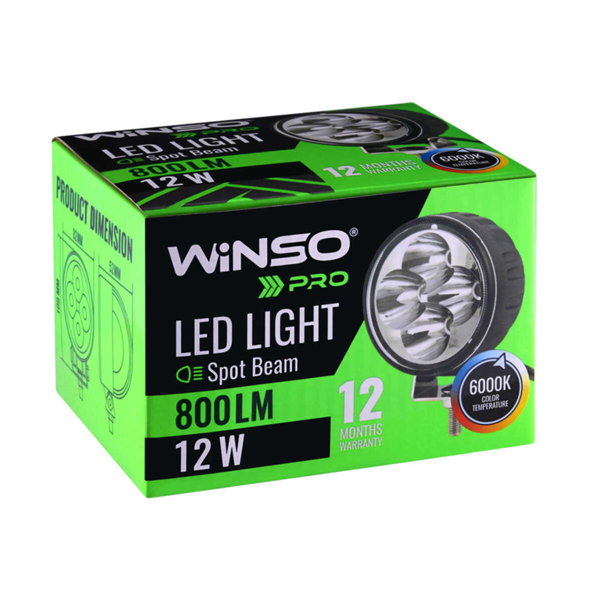 Фара світлодіодна Winso Pro EPISTAR точковий 10-30V, 12W (4x3W), 1шт (780120) дивитися фото №2