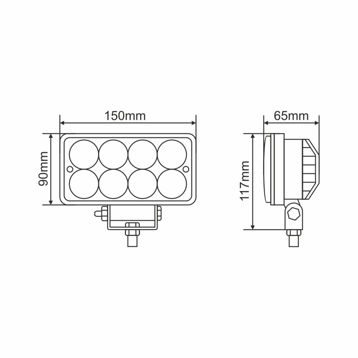 Фара світлодіодна Winso Pro EPISTAR 4D точковий 10-30V, 24W (8x3W), 1шт (780540) дивитися фото №8