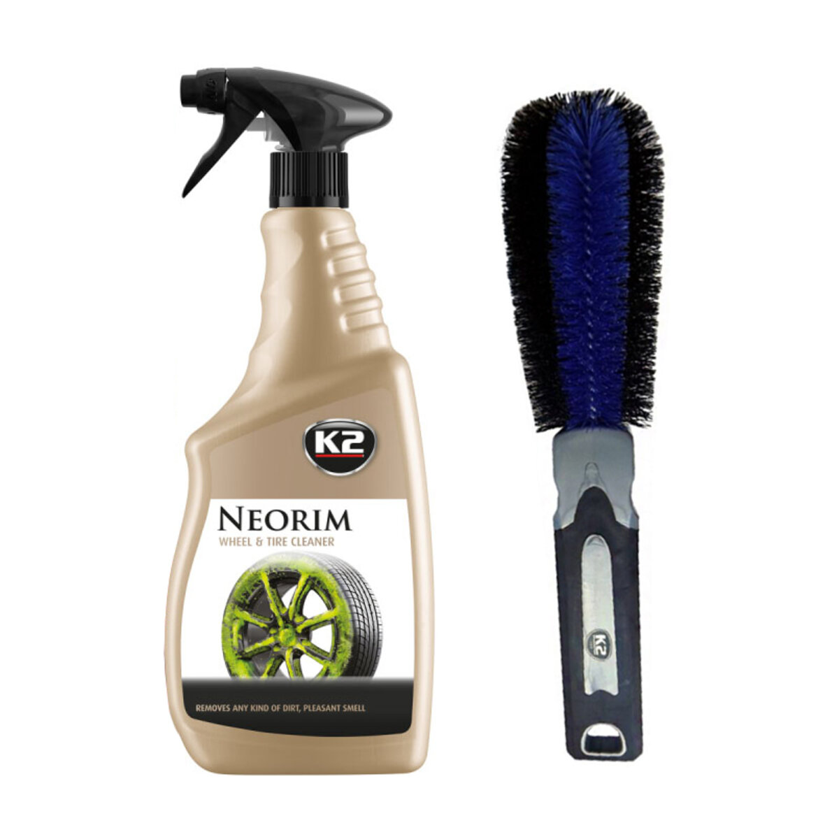 Набор для мойки дисков и колпаков: K2 Neorim 700мл + щетка K2 Brush For Wheel Rim (na_173) смотреть фото №1