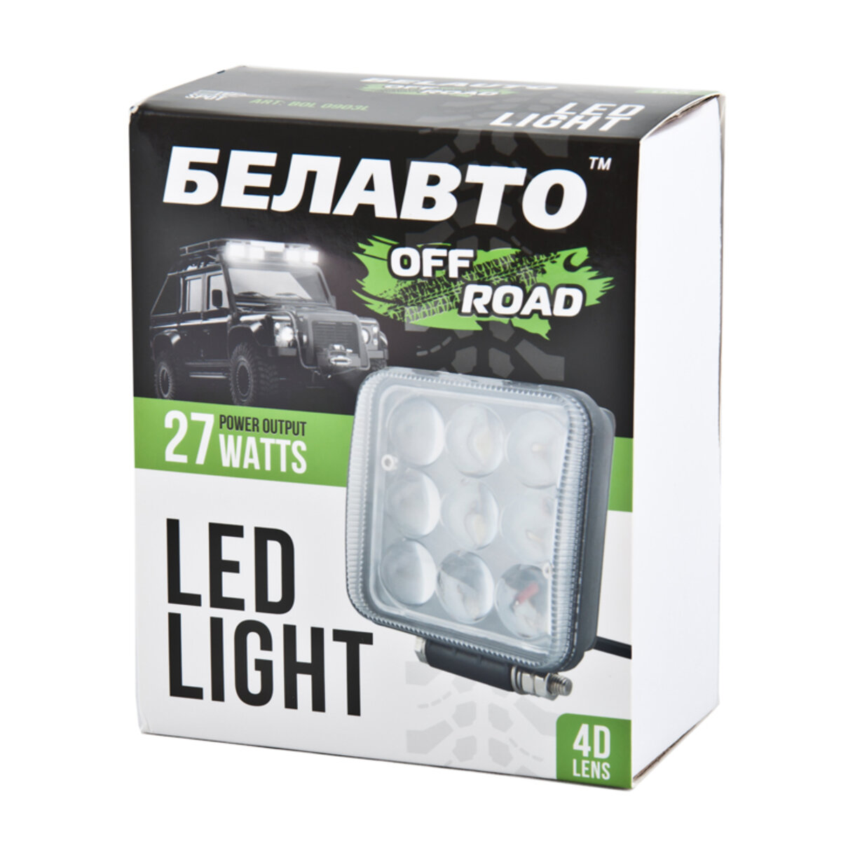 Автолампа світлодіодна BELAUTO EPISTAR Spot LED (9*3w) (BOL0903L) дивитися фото №3