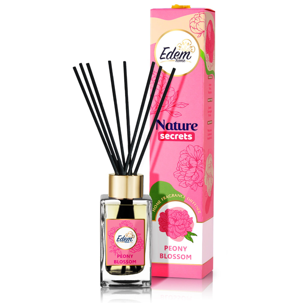Аромадифузор з паличками Edem Nature Secrets - Peony blossom 90мл (EH25507) дивитися фото №1