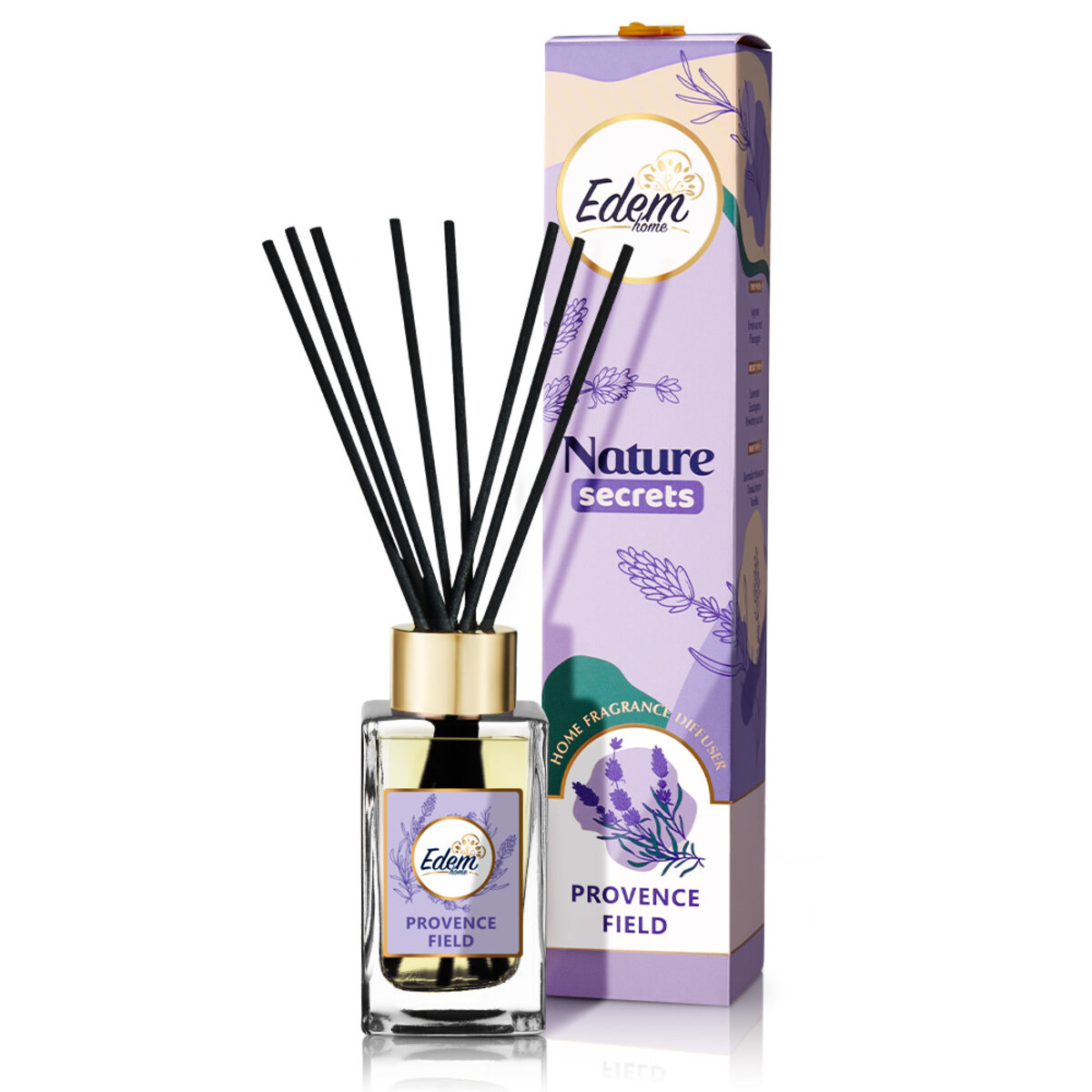 Аромадифузор з паличками Edem Nature Secrets - Provence Field 90мл (EH25477) дивитися фото №1
