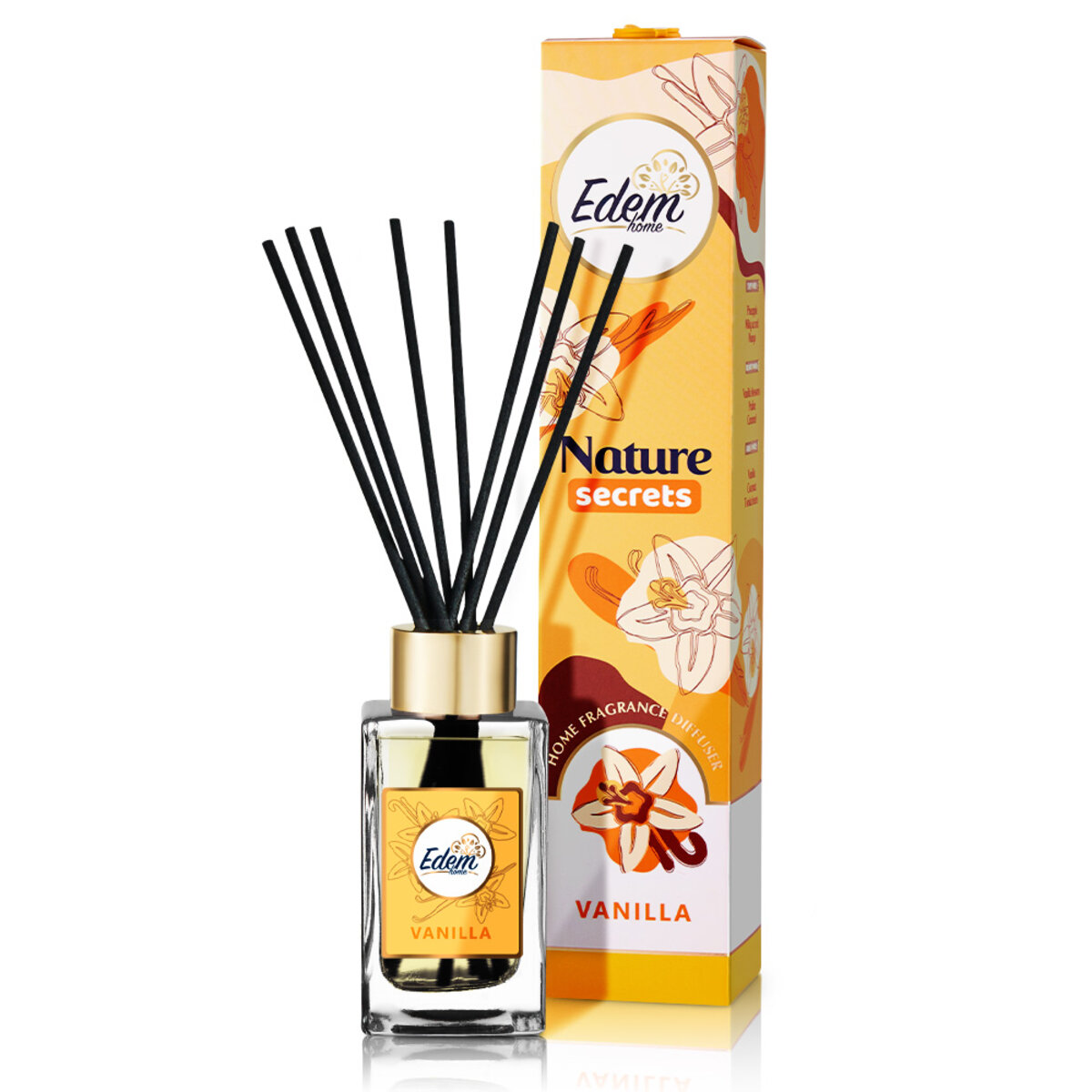 Аромадифузор з паличками Edem Nature Secrets - Vanilla 90мл  (EH25453) дивитися фото №1