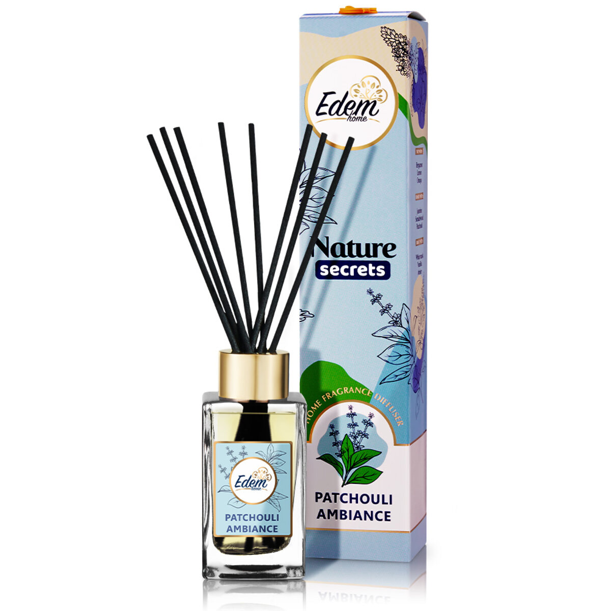 Аромадифузор з паличками Edem Nature Secrets - Patchouli ambiance 90мл (EH25491) дивитися фото №1