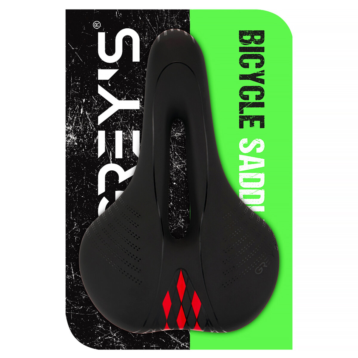 Сідло велосипедне Greys 285мм*175мм чорне (GR70150) дивитися фото №5