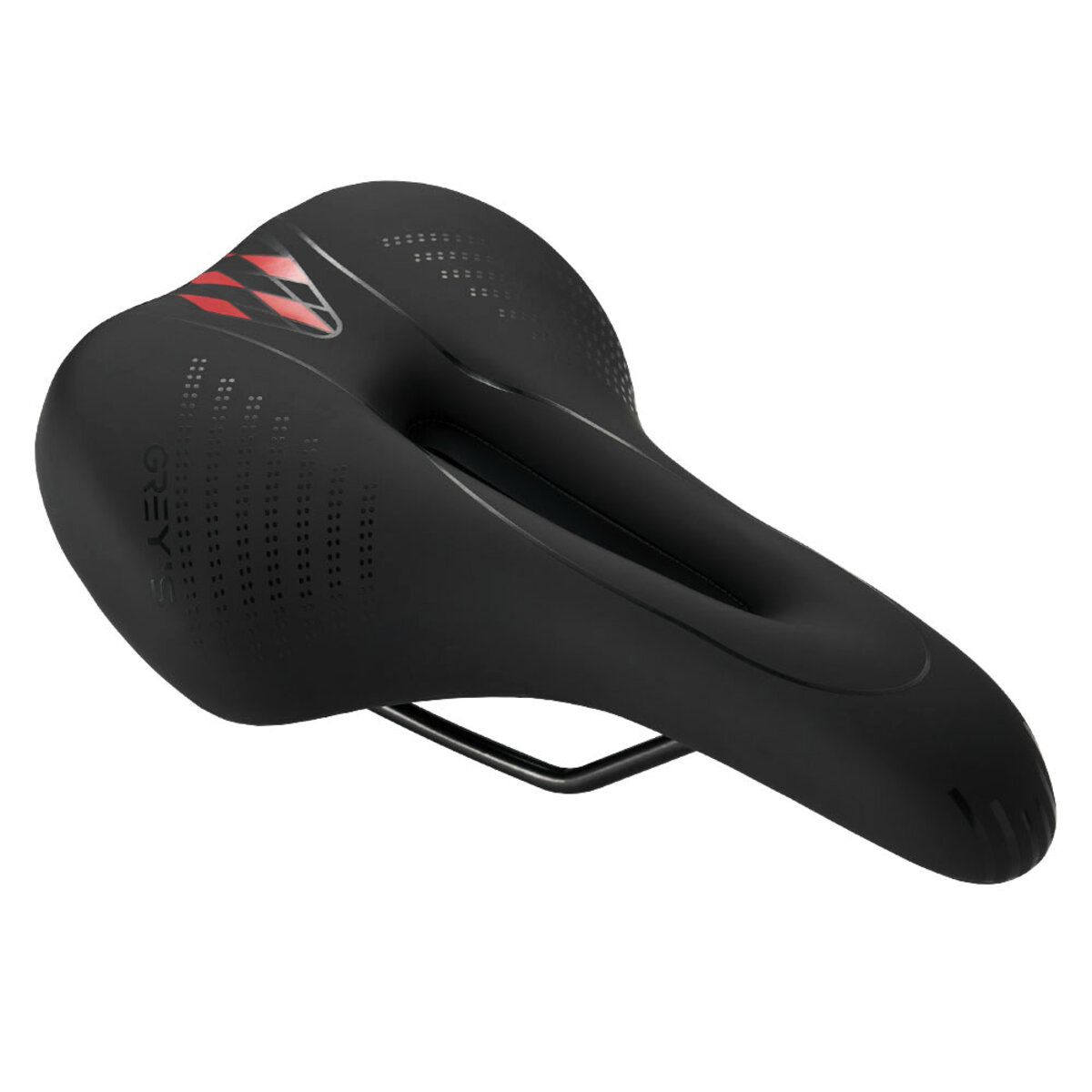 Сідло велосипедне Greys 285мм*175мм чорне (GR70150) дивитися фото №1