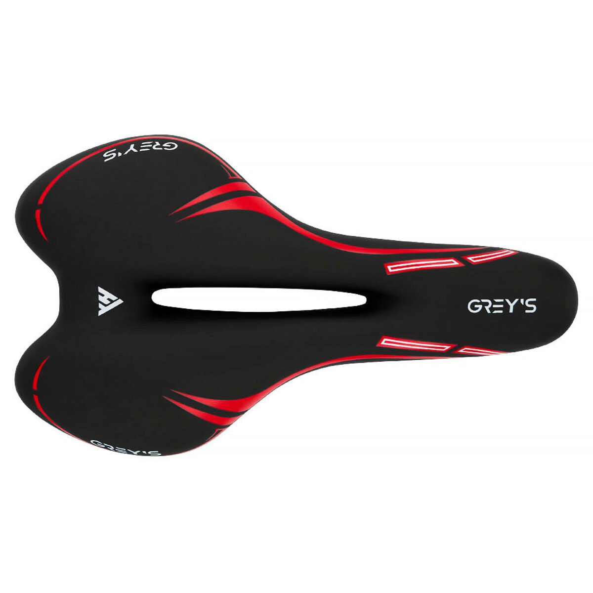 Сідло велосипедне Greys 280мм*160мм чорно-червоне (GR70170) дивитися фото №2