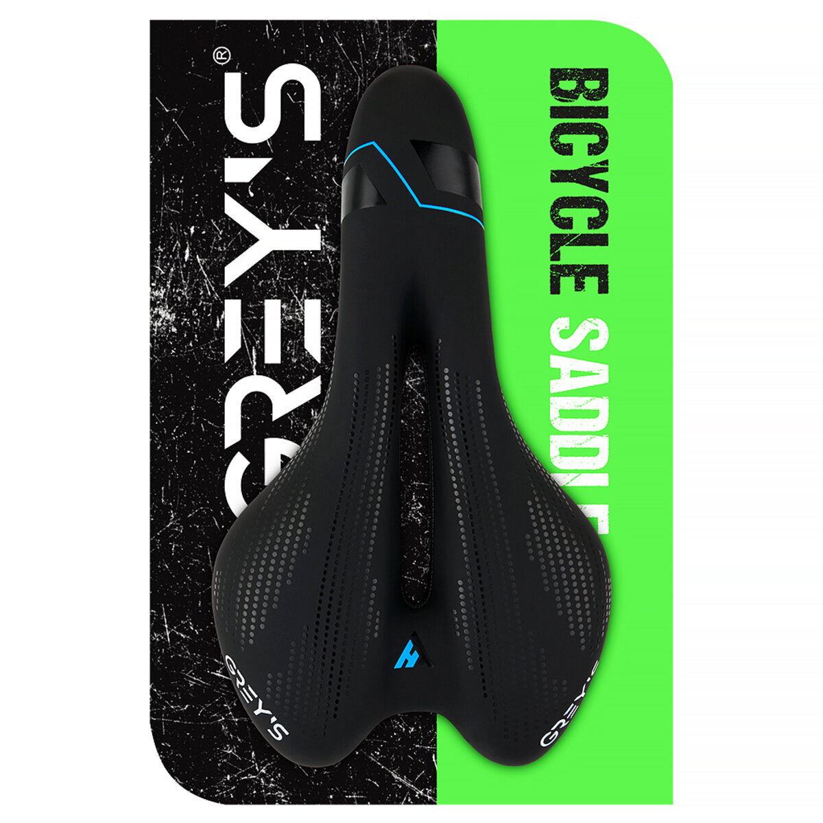 Сідло велосипедне Greys 280мм*160мм чорне (GR70190) дивитися фото №5