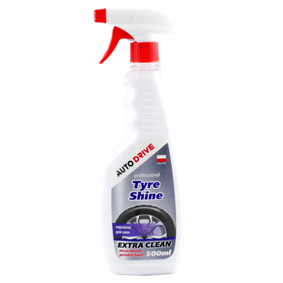Чорніння для шин AutoDrive Tyre Shine, 500мл (AD0060) дивитися фото №1